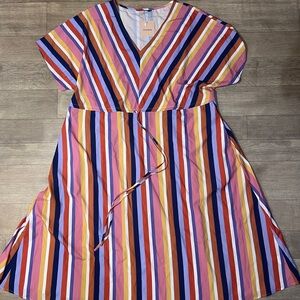 BloomChic Multicolor V-Neck Dress